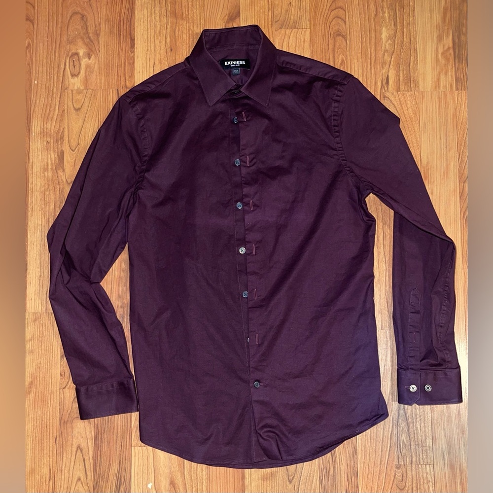 Express Extra Slim Mens Button Down Shirt